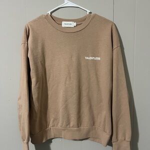 TALENTLESS Men's Crewneck Sweater in Tan